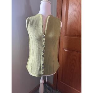 Boho Style Pure Handknit Sweater Vest Small/Medium